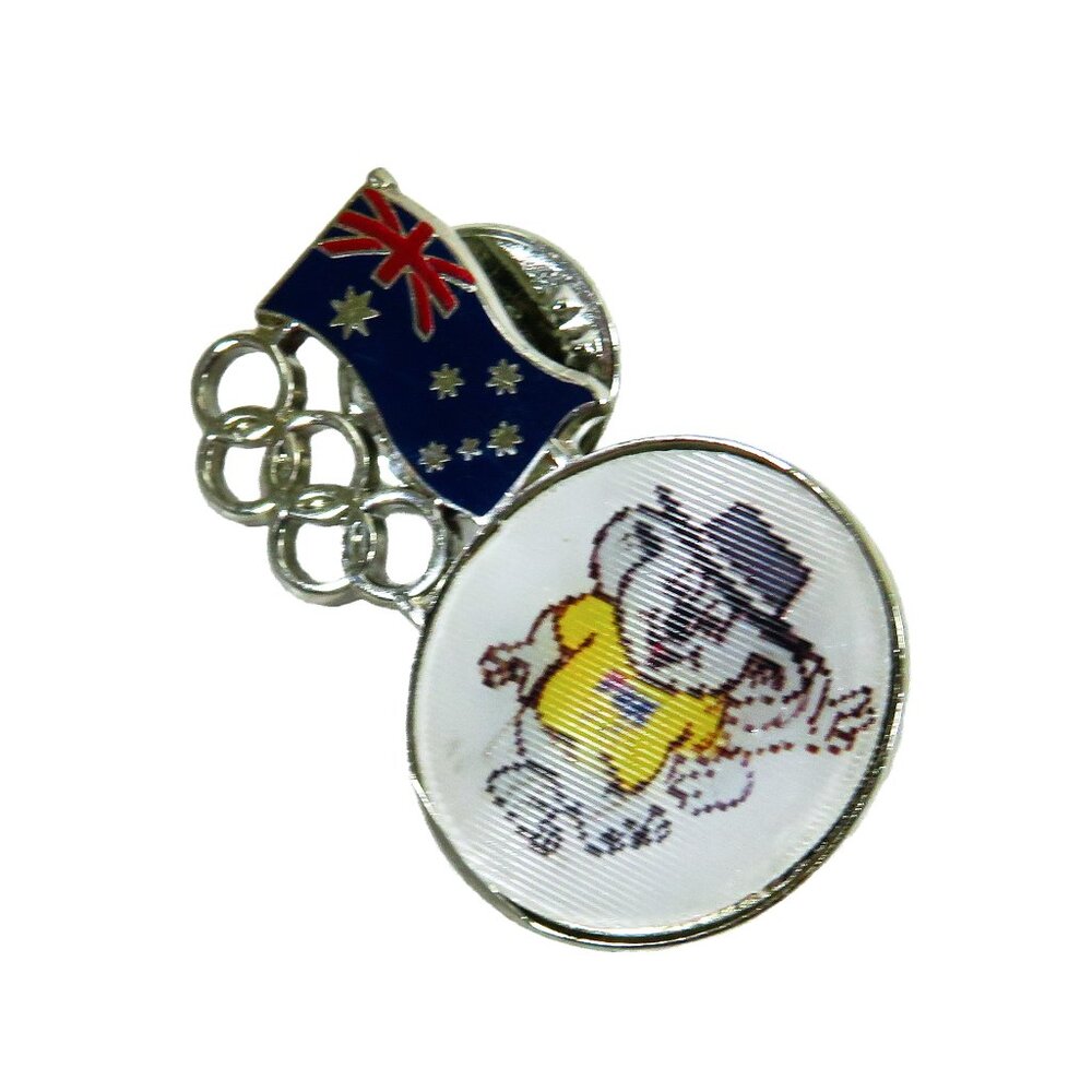 Vintage 1987 Australian Olympic Team Pinback Mascot Koala Bear Willy 1.25" Wide